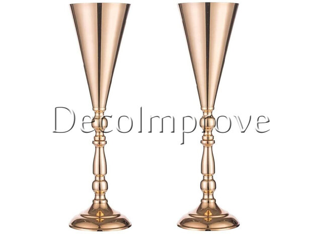 Goud Trompetvaas Hoog 42cm