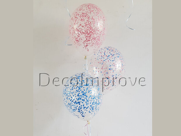Helium ballonentros met confetti
