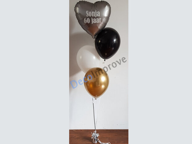 Hart ballonnentros met gepersonaliseerde opdruk