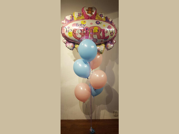It's A Girl helium ballonnentros