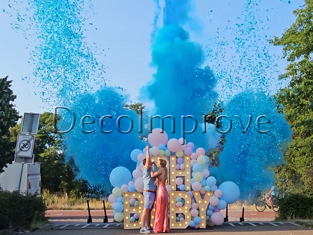 Gender Reveal "Oh Baby with a BANG" Setting Groot