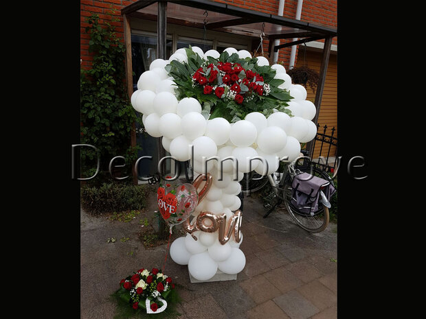 Bloemenzuil Ballonnenpilaar met Bloemstuk