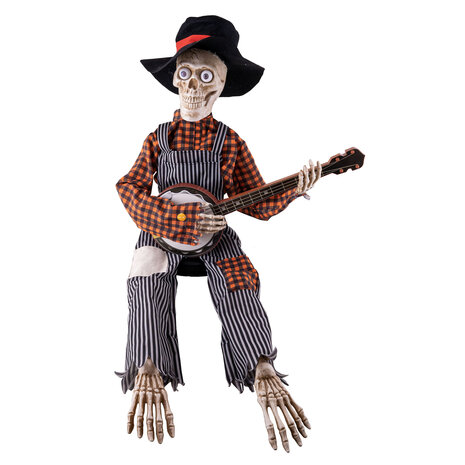 Banjo Spelende Skelet Animatron Bewegend Figuur Verhuur