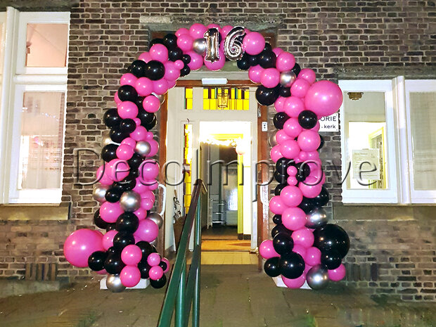 Ballonnenboog Hot Pink Sweet 16 Organic