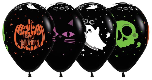 Sempertex Halloween Vrienden Latex Ballon 30cm 25st