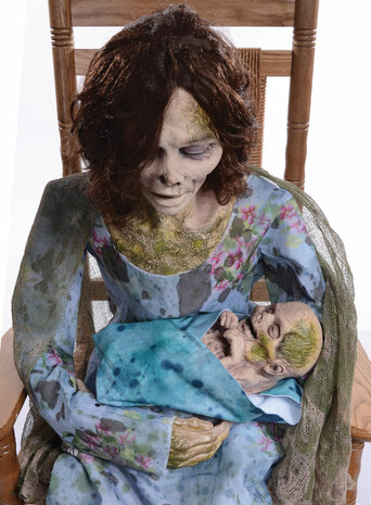 Schommelende Beschimmelde Mama Animatronic Bewegend Figuur