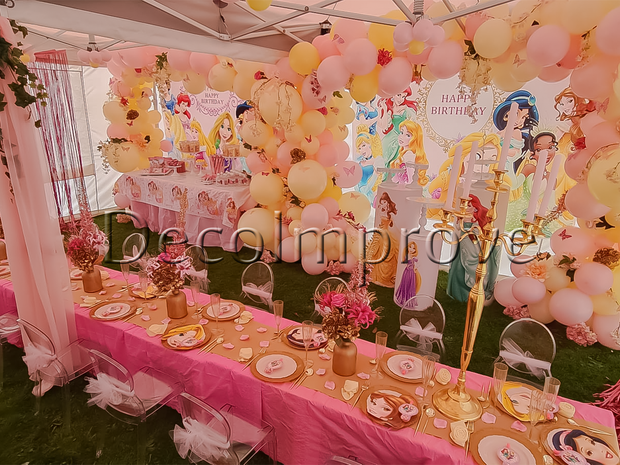 Kids Tafelsetting Prinsessen – Luxe thematische tafeldecoratie voor kinderen