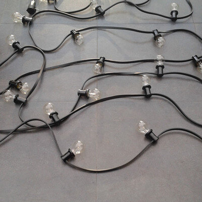 LED Prikkabel 25M met Heldere Warm witte LED Lampen 02