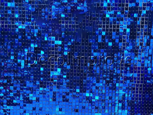 DecoImprove | Blauw Lovertjes Shimmerwall Sequin Backdrop 180x180cm