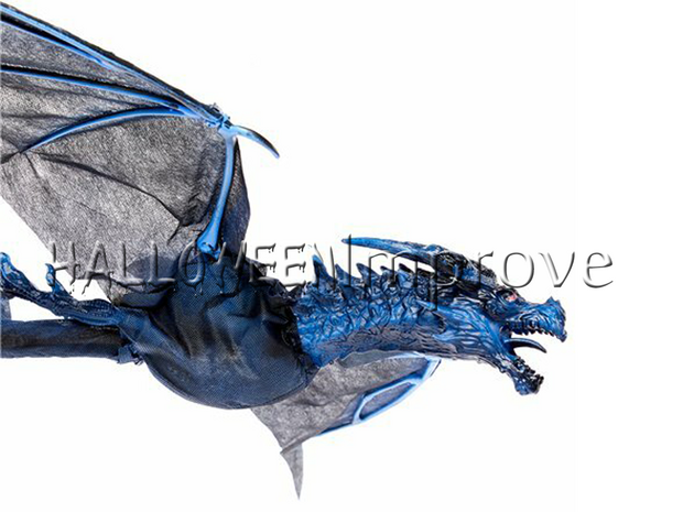 Blauwe Draak Animatron Bewegend Figuur Verhuur