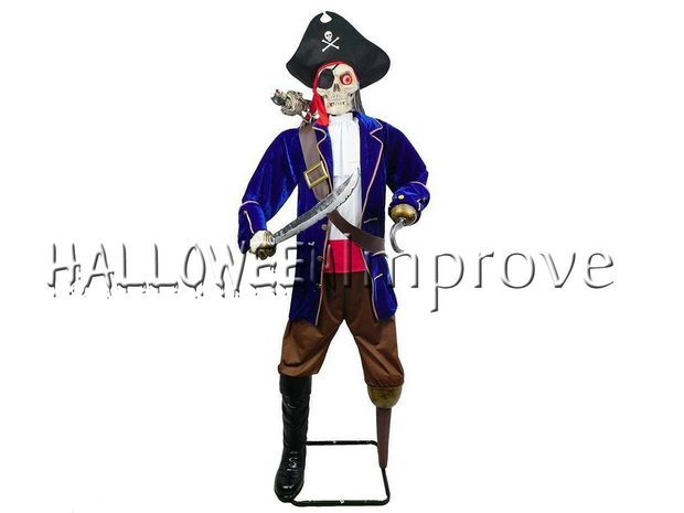 Piraten Kapitein met Papegaai Animatron Bewegend Figuur Verhuur
