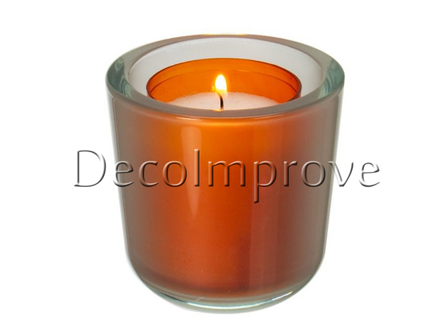 Kaarsenhouder Frosted Wit