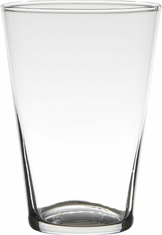 Transparant Conisch Vaas Glas 20cm