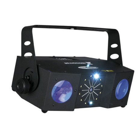 Showtec X-Terminator 3-in-1 Light Effect RGBWA LED Moonflower/Laser en Strobe