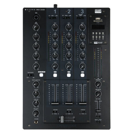 Dap CORE MIX-3 USB 3Kanaals DJ-Mixer met USB-interface