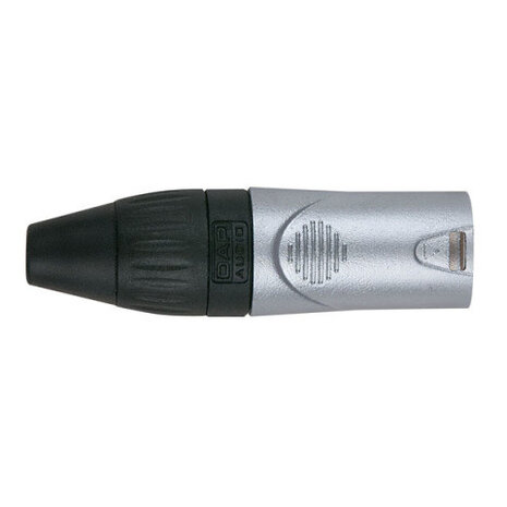 XLR 3pole X-type Male Nickel Black endcap Zwarte einddop