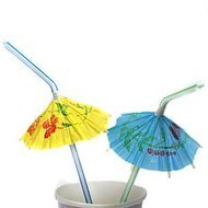 Luau Cocktail Rietjes met Parasol 25st