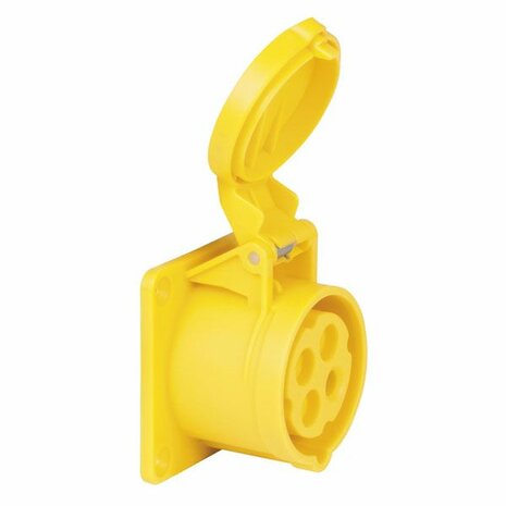 CEE 16A 110V 4p Socket Female Yellow, IP44