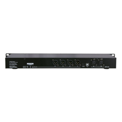 Dap DCP-24 MKII Digitale Crossover met 2 in en 4 out