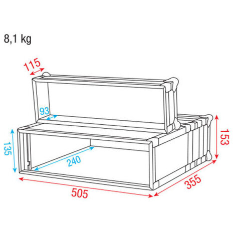 Dap ACA-CDD3 Case for 19 CD-player 3U