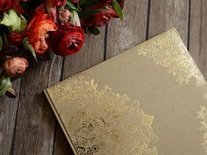 Bruin met Gouden Decoratie Gastenboek