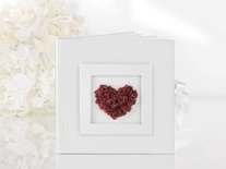 Wit met Hart van Diep Rode Rozen in Frame Gastenboek