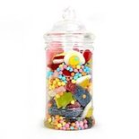 Victoriaanse Plastic Snoeppot met Deksel Klein 500ml