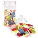 Victoriaanse Plastic Snoeppot met Deksel Klein 500ml