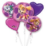 Paw Patrol Roze Folie Ballonnenboeket 5st