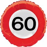 Verkeersbord '60' Folie Ballon 45cm