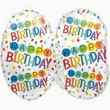 50 Jaar 'Happy Birthday' SuperVorm Folie Ballon 63cm