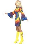 60's Hippie Psychedelisch Spiraal Kleuren Jurk Dames Kostuum