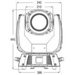 Showtec Infinity iB-2R beam met prisma Stralingshoek 3° beam movinghead