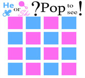 Gender Reveal 'Prik de ballonnen' Spel Backdrop 200x200cm