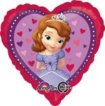 Prinses Sofia Hart Folie Ballon 45cm