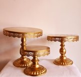Goud Taartplateau Set van 3 Verhuur