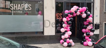 Ballonnenboog Organic Zwart, Fuchsia en Roze
