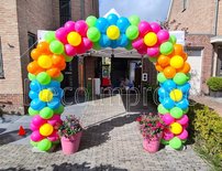 Ballonnenboog Kleurrijk Bloemenprint Dubbeldeurs Clusters van 4