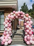 Ballonnenboog Soft Pink Organic met Bloemen