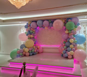 Ballonnenboog Dubbeldeurs Gumballs Pastel Organic Vierkant