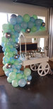 Organic Pastel Blauw en Groen Driekwart Ballonnenboog