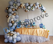 Organic Soft Pastel met Bloemen Driekwart Ballonnenboog
