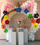 Ballonnenboog Eenhoorn met Bloemen