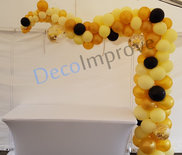 Organic Goud met Zwart Driekwart Ballonnenboog