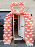 RoseGold Ballonnenboog Luxe met Hart