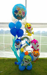 Baby Shark Collage '2 jaar' Ballonnenpilaar