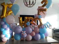 Pastel 'HBD 12' Collage Tafeldecoratie