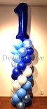 Ballonnenpilaar Standaard 1e Verjaardag Blauw