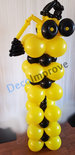 Ballonnenpilaar Luxe met Shovel Graafmachine