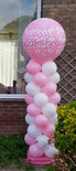 Ballonnenpilaar Standaard Roze Baby Meisje 220cm Clusters van 4